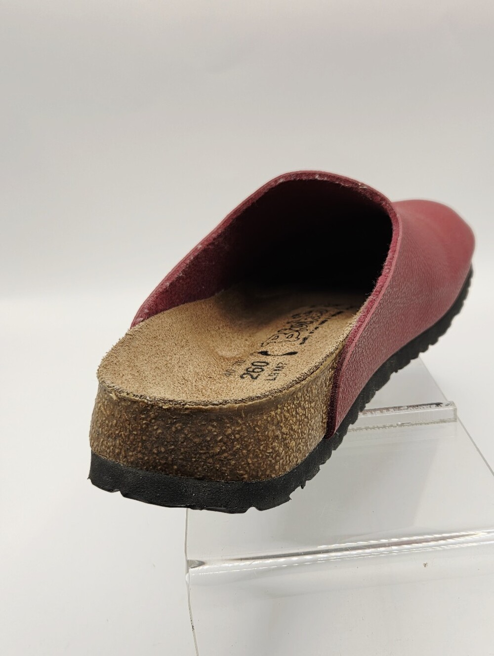 Birki’s By Birkenstock Camden Clogs/Red Pebble Leather Size 40/US Ladies Size 9 - Picture 4 of 7